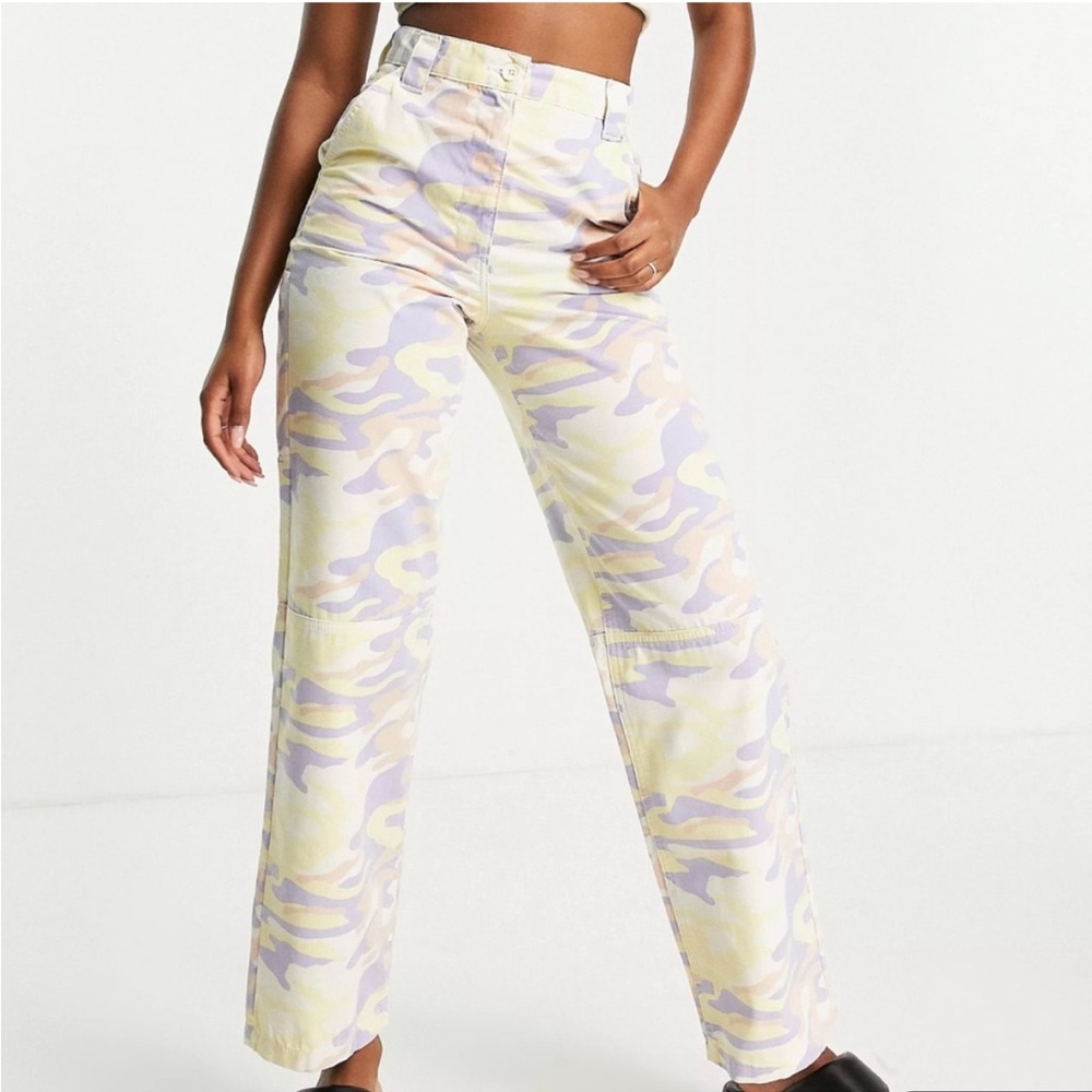 Topshop Pastel Camouflage Pants Size 6